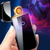 creative fingerprint touch usb cigar flame torch windproof electronic rechargeable reusable fathers gift advertising giveaway