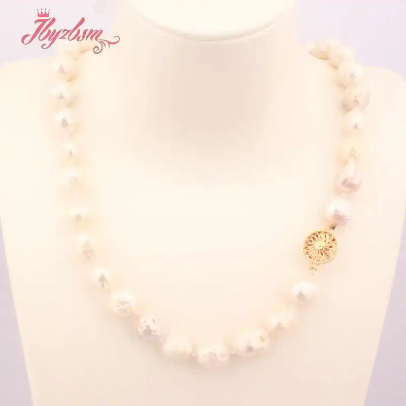 

9-10mm Nearround Edsion Freshwater Pearl Natural Freshwater Pearl Beaded Elegant Gorgeous Necklace Jewelry for Women Gift 17"