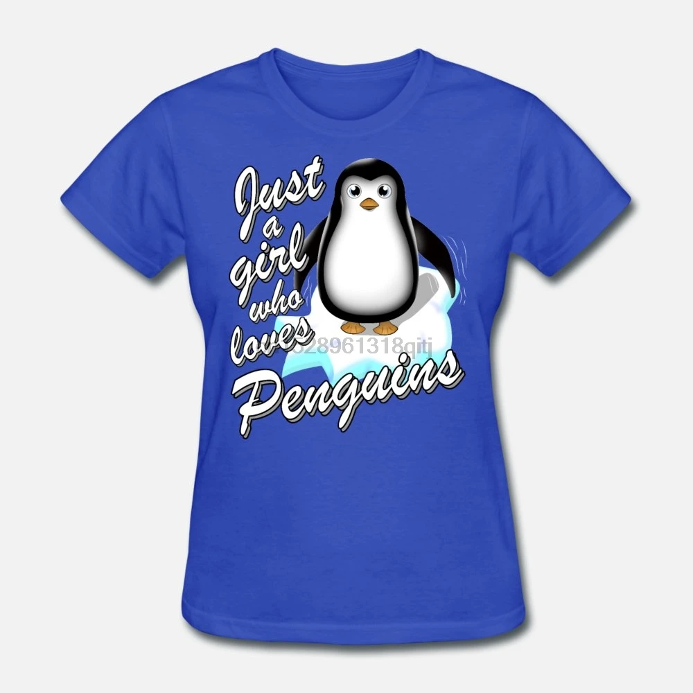 Men t shirt JUST A GIRL WHO LOVES PENGUINS Lover Gift Zoo Bird Women tshirts | Мужская одежда