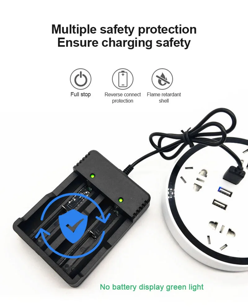 PHOMAX 18650 Двойной Слот светодиодный смарт-дисплей свет быстрая зарядка 4 2 V 22650 18490