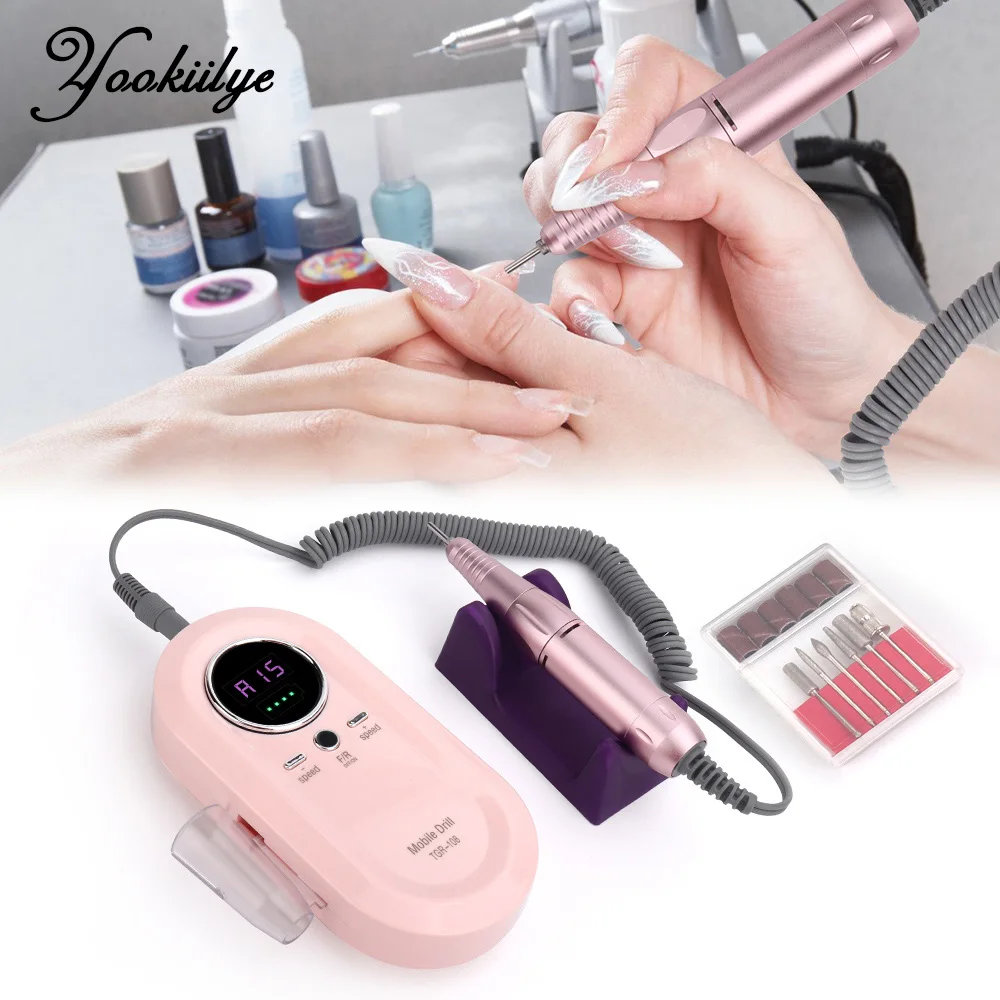 

3000rpm Electric Nail Drill Machine Mini Portable Nail Files Pen Apparatus For Manicure Nail Gel Polisher Home Manicure Tool Set