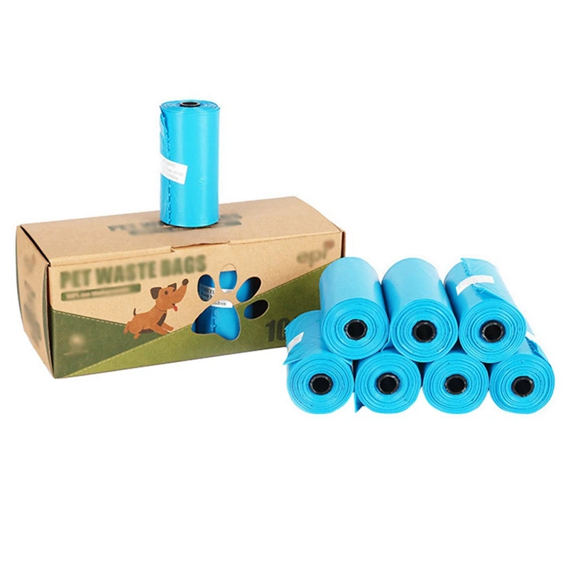 

10 рулонов биоразлагаемых мешков для отходов домашних животных, мешки для уборки собак, кошек