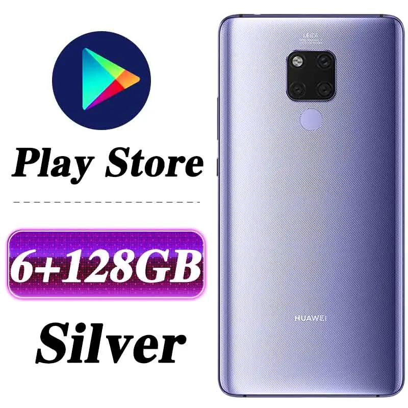 6G 128G silver Huawei коврики 20X20X7,2 дюймов полный экран смартфон 2244x1080 Кирин 980 octa core EMUI 9,0 5000 мАч батарея NFC 40MP - Цвет: 6G 128G silver