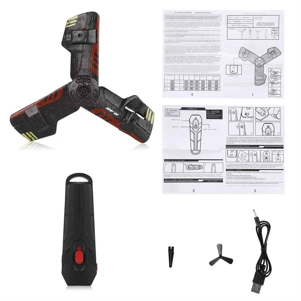 2 4G UFO Бумеранг самолет креативный мини Дрон RC Quadcopter игрушка с дистанционным