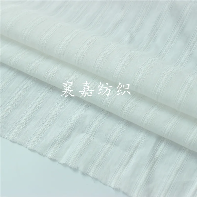 Белая хлопковая ткань жаккард Женская для рубашек юбок детская одежда