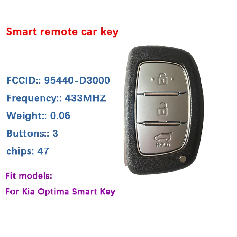 

2016-2017 Hyundai Tucson Smart Key 3B -433MZ 47chip 95440-D3000