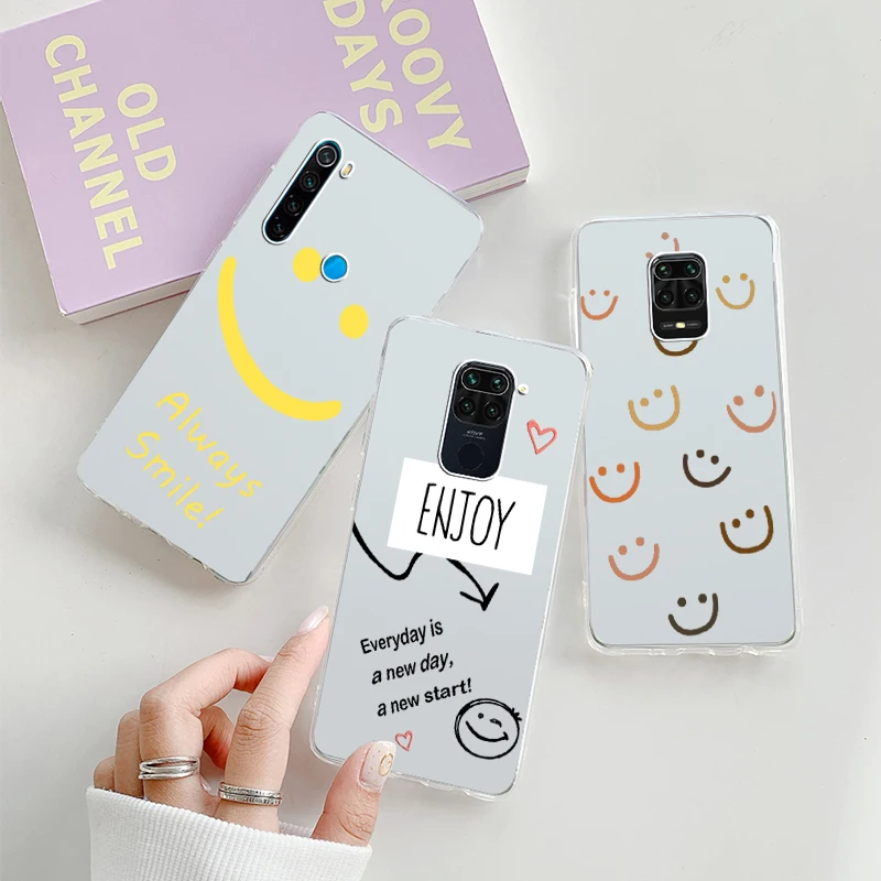 Простой Прозрачный мягкий чехол со смайликом для телефона Samsung S21 S20 A11 S10 S10E S9 S8 Plus