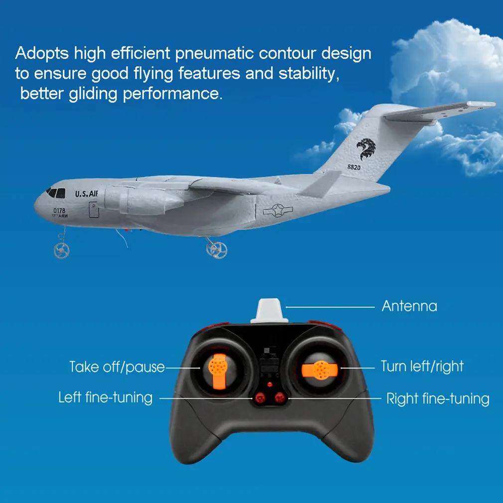 c17 rc дрон diy самолет транспорт 373 мм