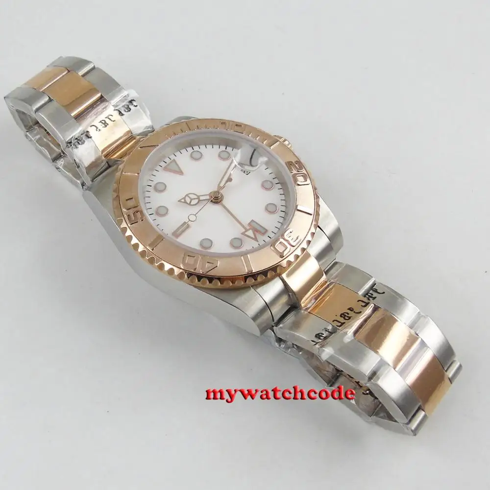 Мужские часы bliger с белым циферблатом и сапфировым стеклом 40 мм | Наручные