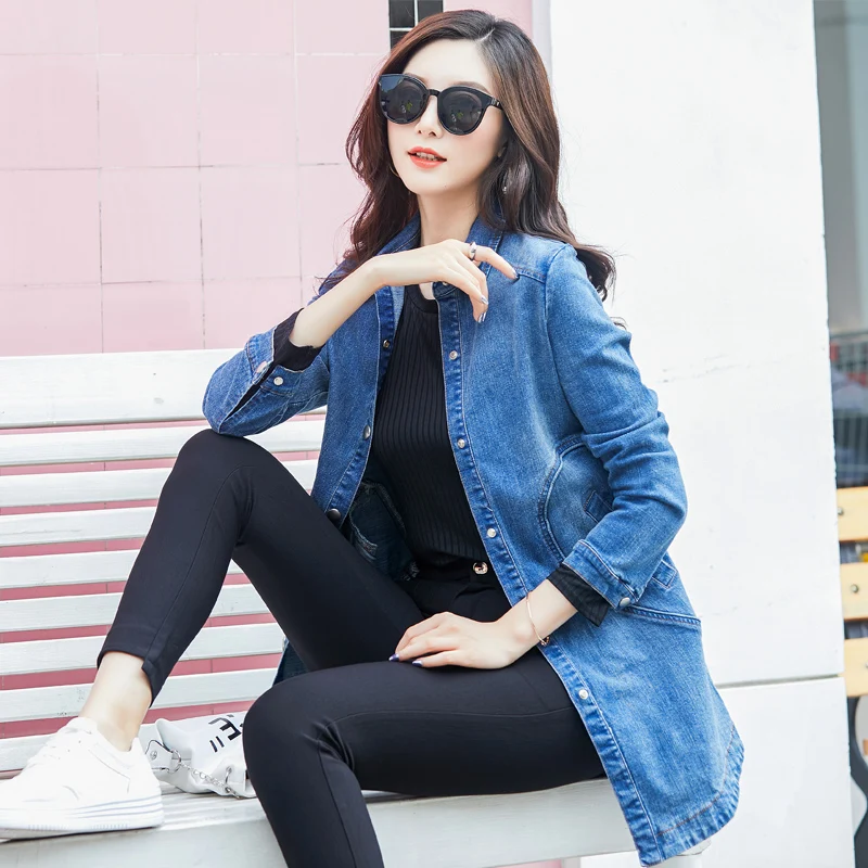 Джинсовая куртка из денима для женщин пальто размера плюс куртка-ветровка в