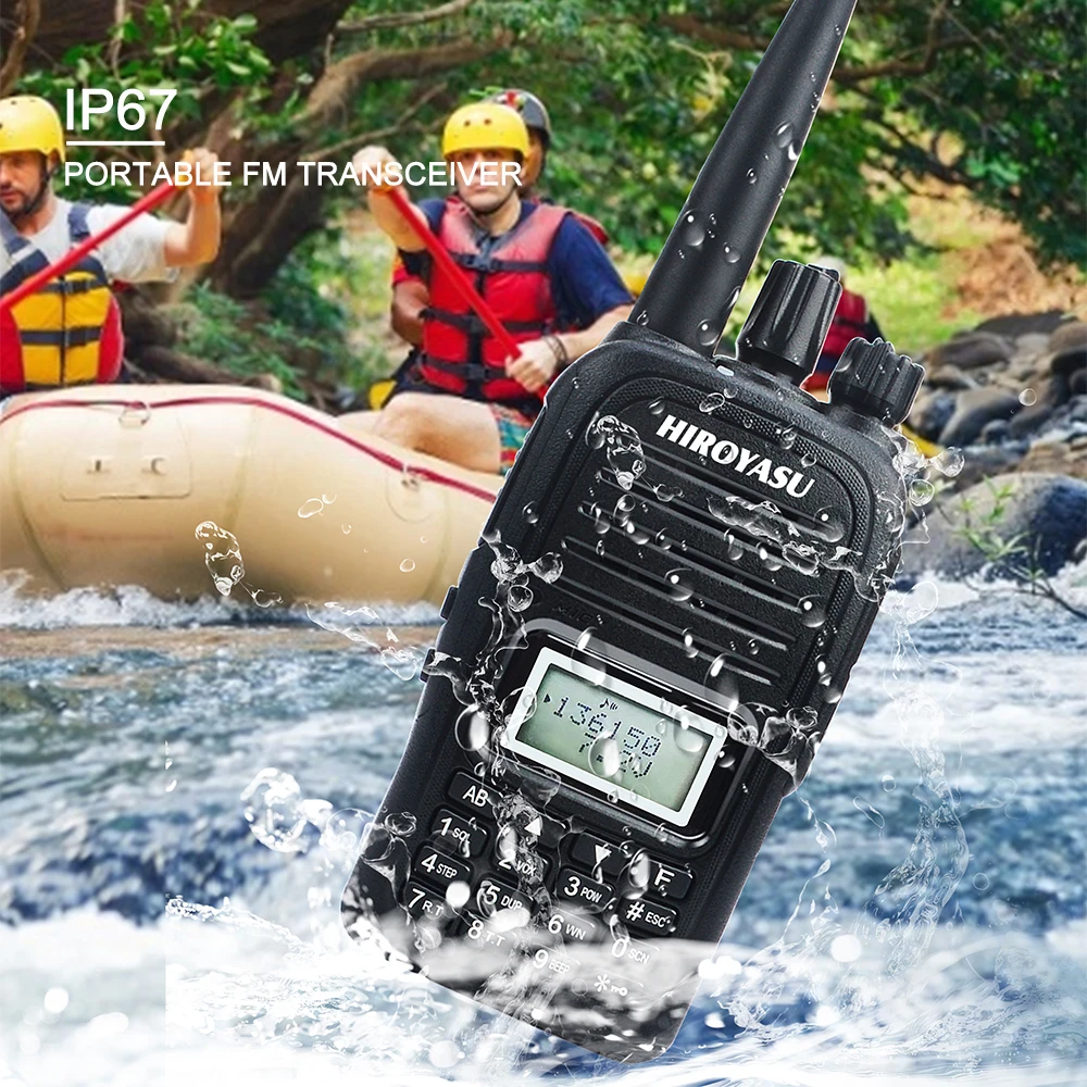 waterproof walkie talkie vox dual band vhf 136 174mhz uhf 400 520mhz scrambler roger beep talkie talkie hiroyasu f2000 free global shipping