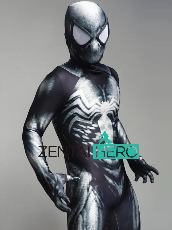 

New Arrival Printed Venom Hero Cosplay Costume With Lenses Halloween Bodysuit