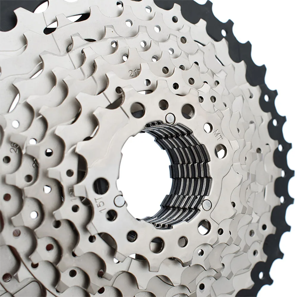 MTB велосипедная кассета 10 скоростей 11-42T Серебряная велосипедная кассета маховик 10S 10V CNC стальная Запчасти для горного велосипеда