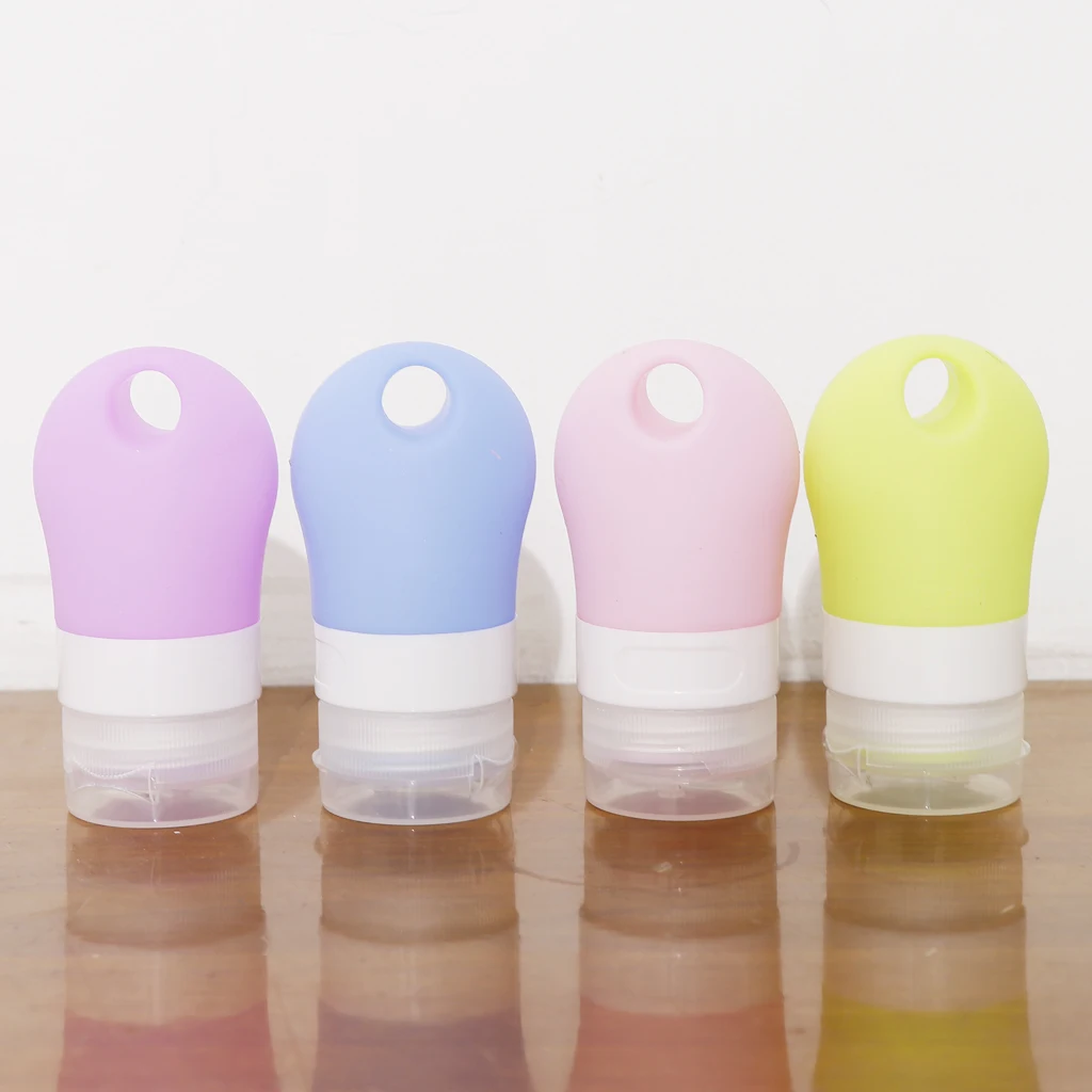 

4 Pcs Empty Portable Silicone Perfume Bottle Travel Bottles Set for