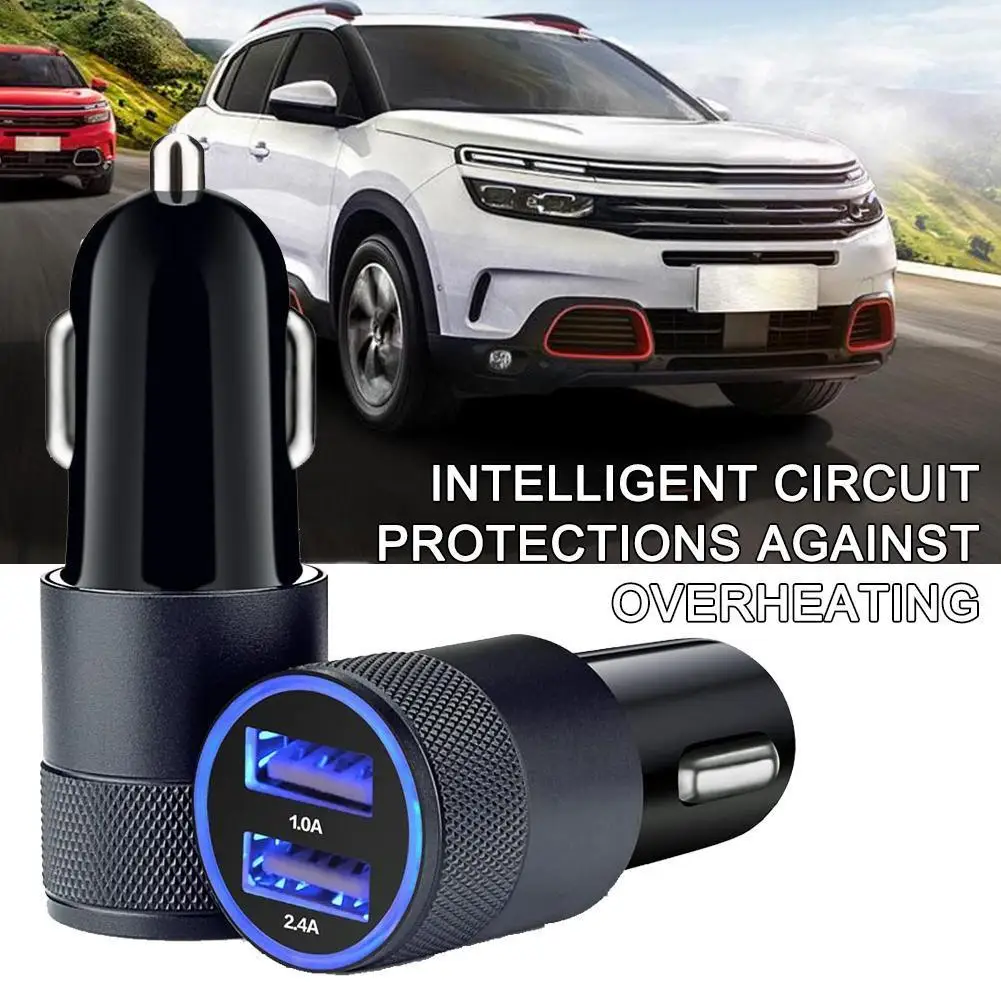 

Car Charger Multifunction Fast Charging Car Phone Charger Multi-Species Compatible Devices For Car Truck With Ports USB 2 S C3A9