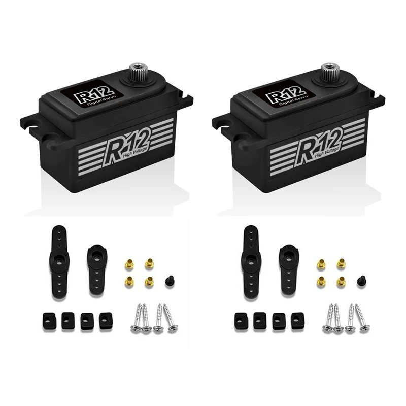 

2X Power HD R12 12 KG High Torque Brushless Metal Gear Servo 6.0-8.4V For Rc 1/10 Electric Car