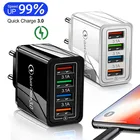 USB-устройство для быстрой зарядки телефонов, 4 порта, евровилкаСША