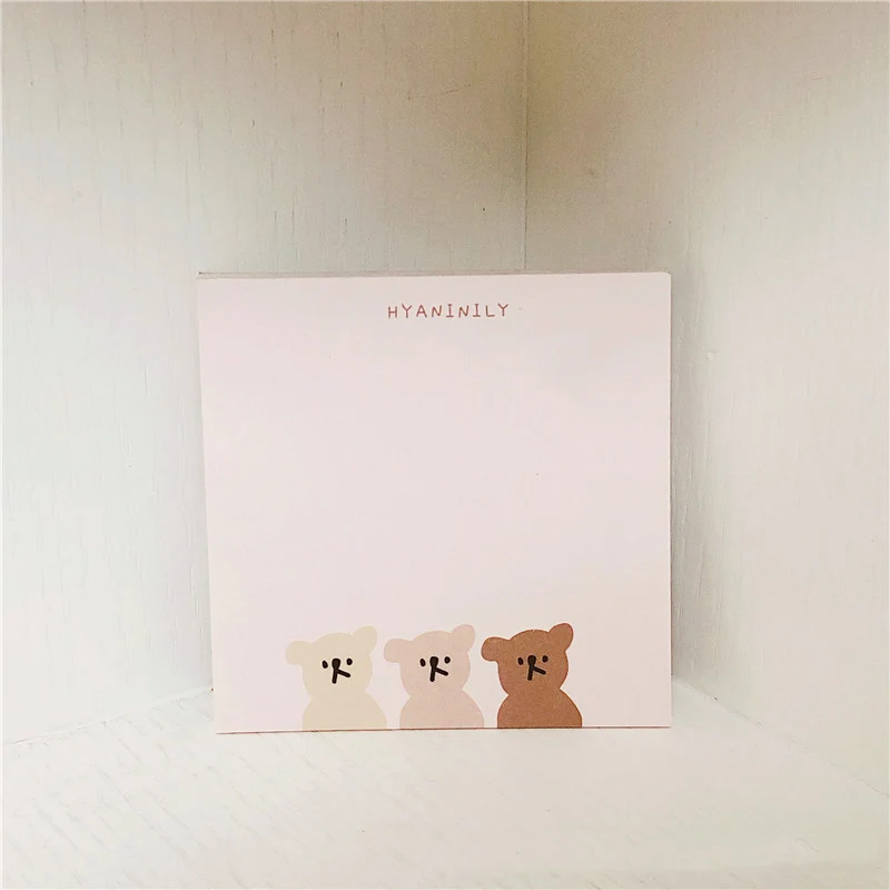 Записная книжка Ins с тремя маленькими медведями 50 листов кавайные канцелярские