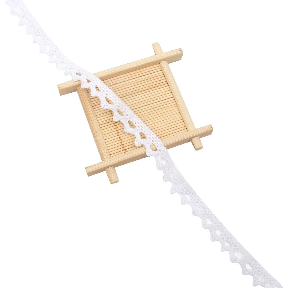 IBOWS 2 м/рулон хлопок вышитые кружева ленты-сетки ткань отделка для DIY Швейные материалы ручной работы для поделок одежды украшения кружева - Цвет: 1.2cm