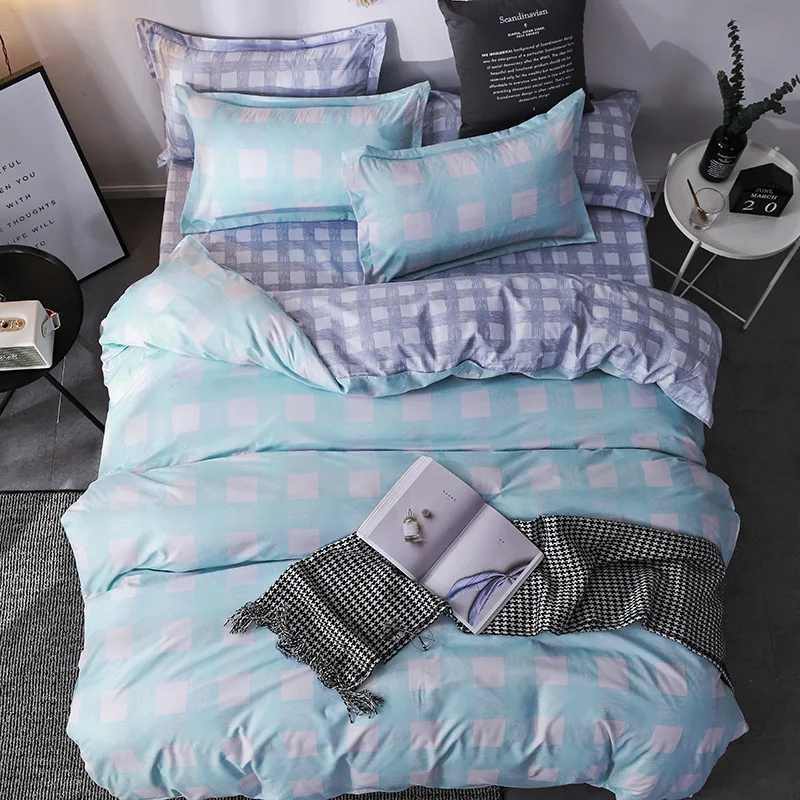 Пододеяльник модный Комплект постельного белья A/b Простые простыни с