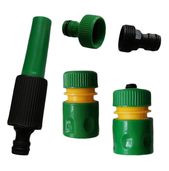

5Pc GARDEN HOSE CONNECTOR SET Watering Accessories Tap Pipe/Tube Adapter Fitting