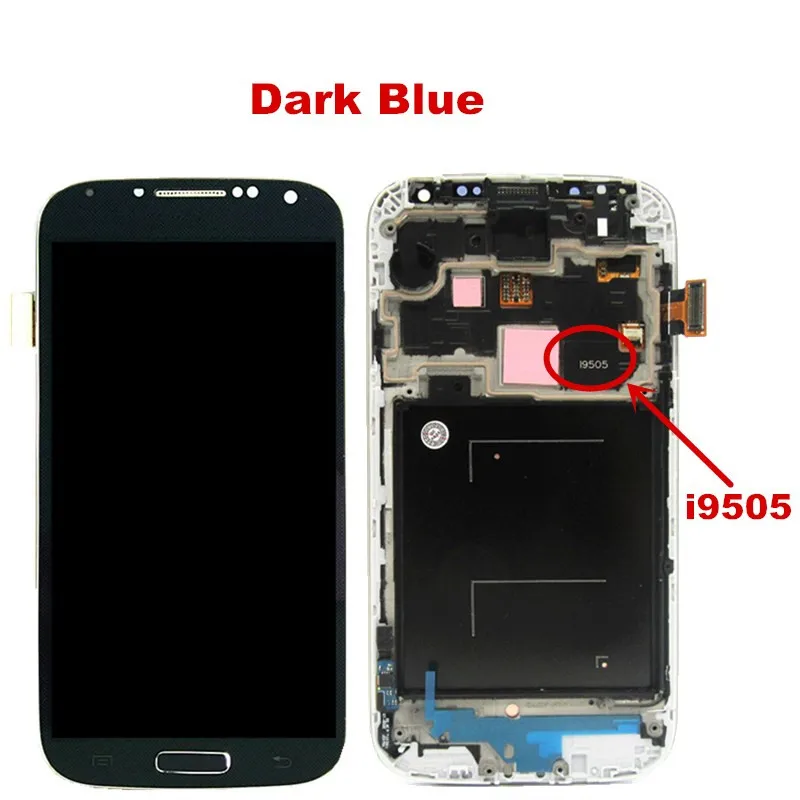 i9505 Dark Blue .... Высокое Качество 5," lcd для SAMSUNG Galaxy S4 lcd дисплей с рамкой i9500 i9505 i9506 кодирующий преобразователь сенсорного экрана в сборе Замена - Цвет: i9505 Dark Blue ....