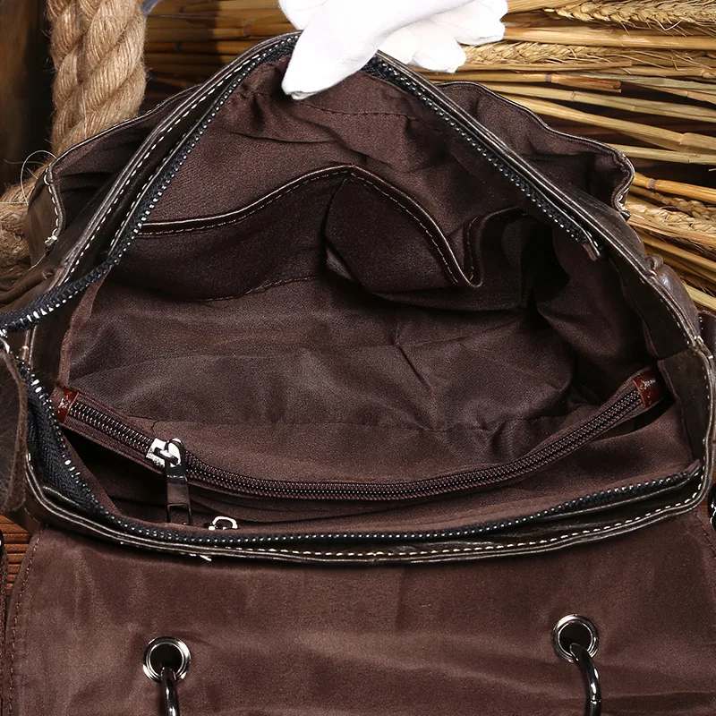 

Head leather Korean women's bag oil wax leather handbag women's bag