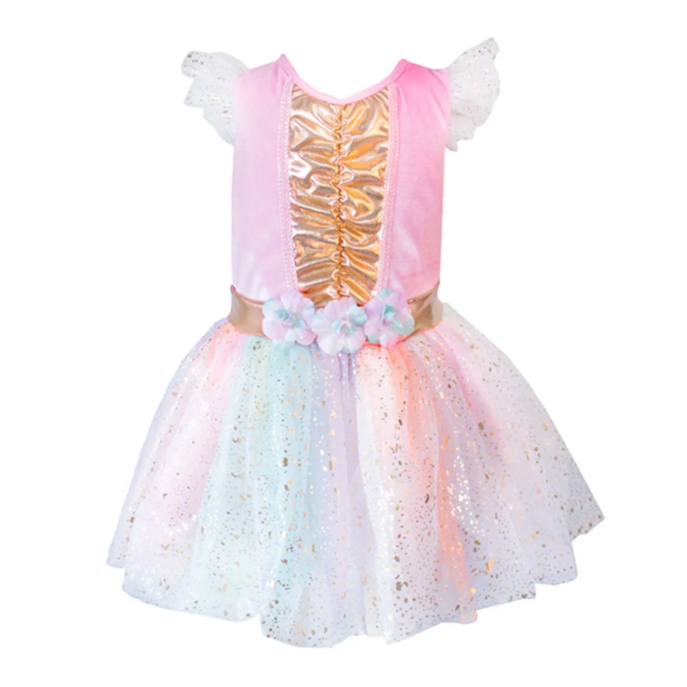 

Pink Unicorn Halloween Cosplay Party Anime Cute Girl 3-14 Years Old Princess Net Skirt Children's Performance Costume