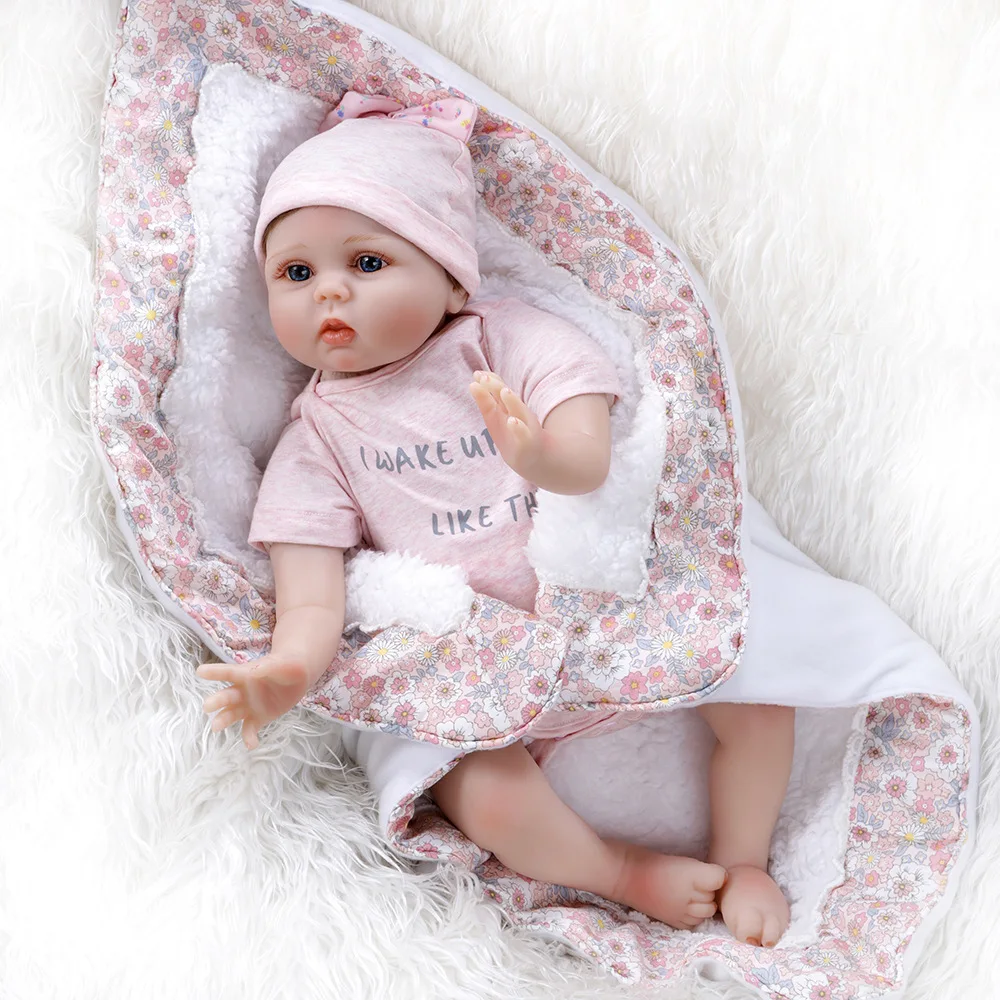

Cute Bebe Doll Reborn Toddler 55cm Soft Silicone Reborn Baby Dolls Soft Body Lifelike Christmas Girl Gifts Doll Toy For Children