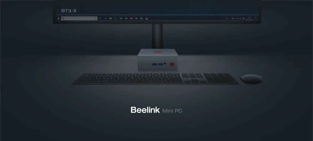 Beelink BT3-X мини-компьютер Intel Celeron J3355 Windows 10 Мини компьютер 4 Гб LPDDR4 64 Гб eMMC BT4.0 RJ45 1000 м