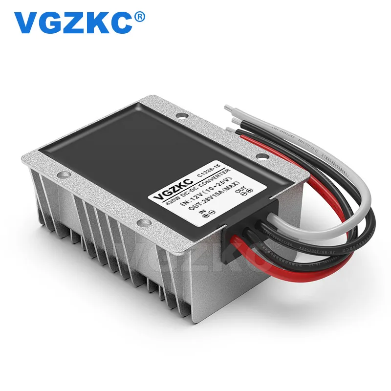

VGZKC 12В до 28В 15а DC Модуль повышения мощности 12В до 28В автомобильный усилитель мощности