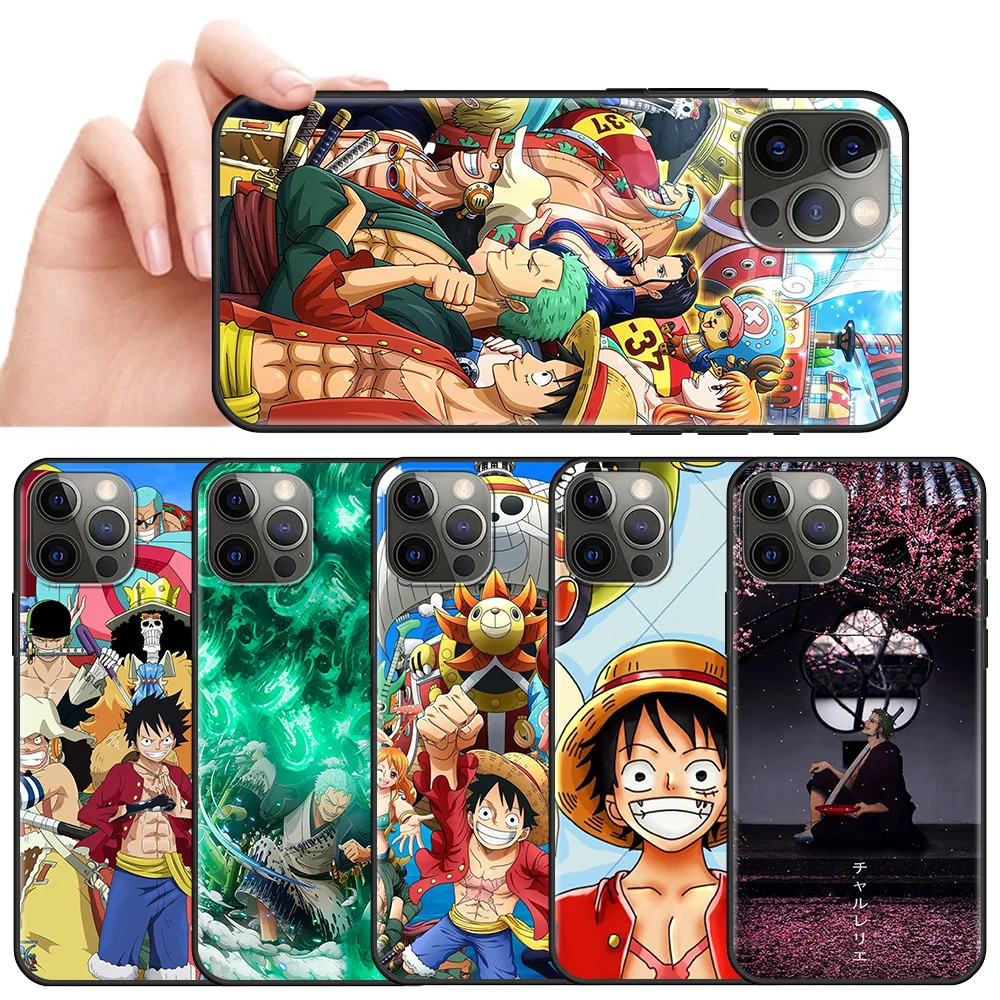 anime one piece zoro luffy hot phone case for apple iphone 11 7 xr 12pro max 12 mini x 7 6 8 plus 6s 11pro xs 5 coque cover bag free global shipping