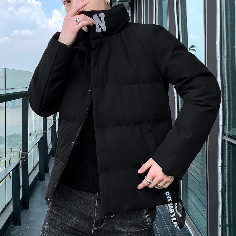 Men's coat winter 2020 new cotton-padded jacket couple style warm slimming trend short cargo down jacket