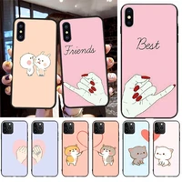 penghuwan lovers best friends couple cover coque shell phone case for iphone 11 pro xs max 8 7 6 6s plus x 5s se xr case