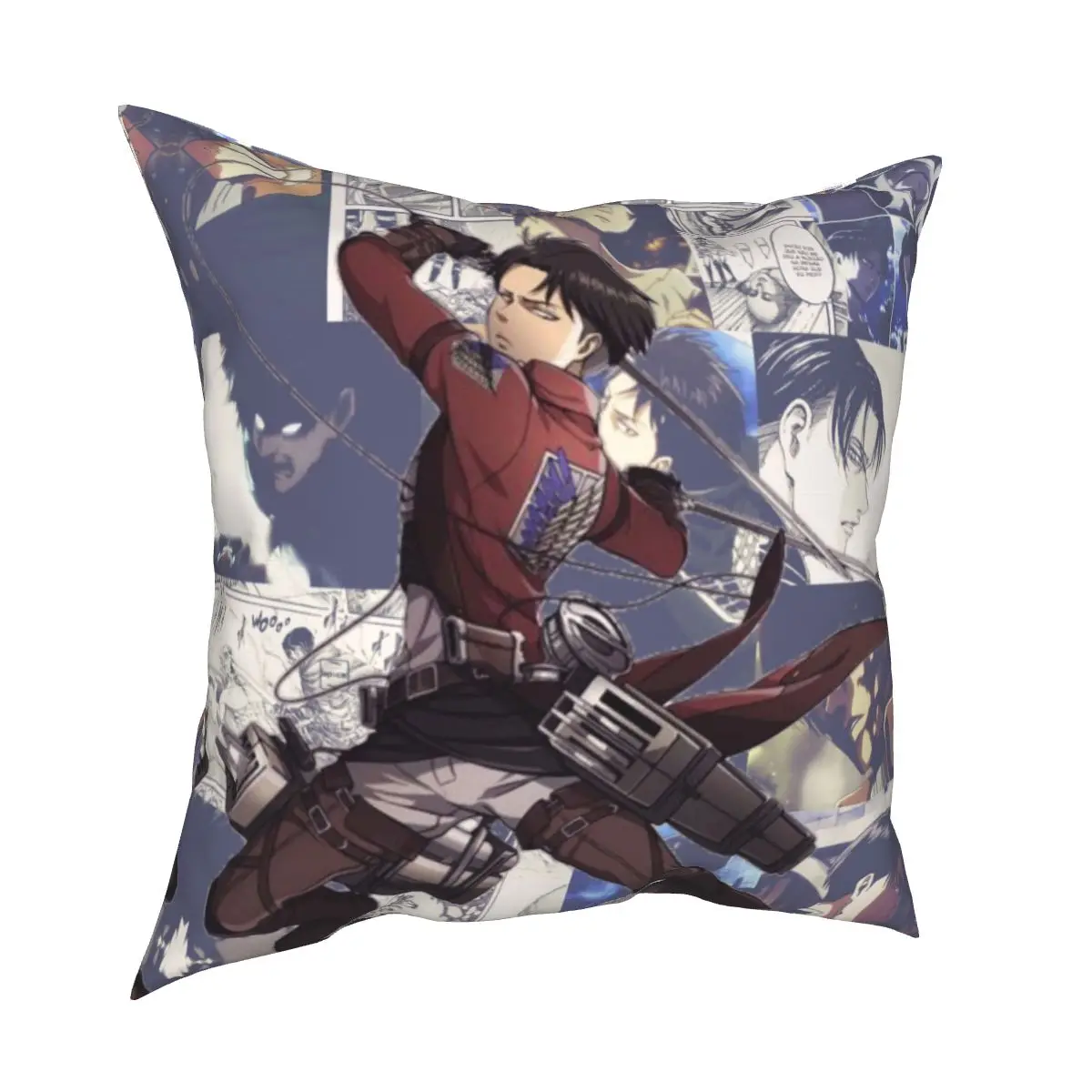 

Levi Best Anime Pillowcase Cushion Cover Gift Shingeki no Kyojin Attack on Titan Throw Pillow Case Cover Home 45X45cm