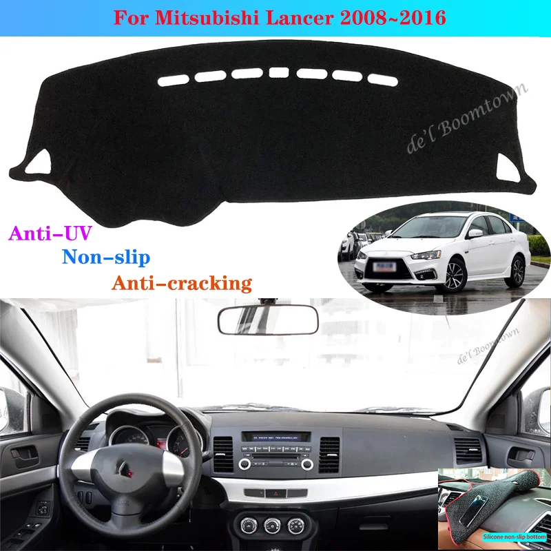 

Car Dashboard Cover DashMat For Mitsubishi Lancer 2008~2016 Auto Non-slip Shade Dash Cover Protective pad Anti-UV Anti-sun