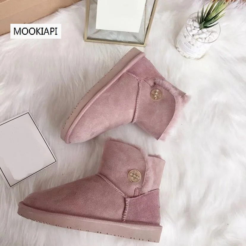 2019 г. Новинка короткая пряжка трубка из Китая женские зимние ботинки настоящая