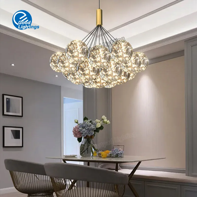 Романтический подвесной потолочный светильник из Гипсофилы стеклянная люстра