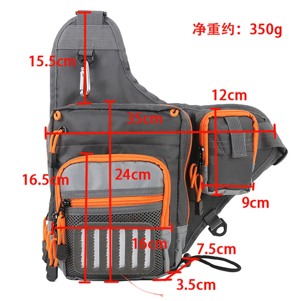 

Newly Waterproof Fly Fishing Waist Pack Crossbody Sling Bag Lure Tackle Bag Outdoor