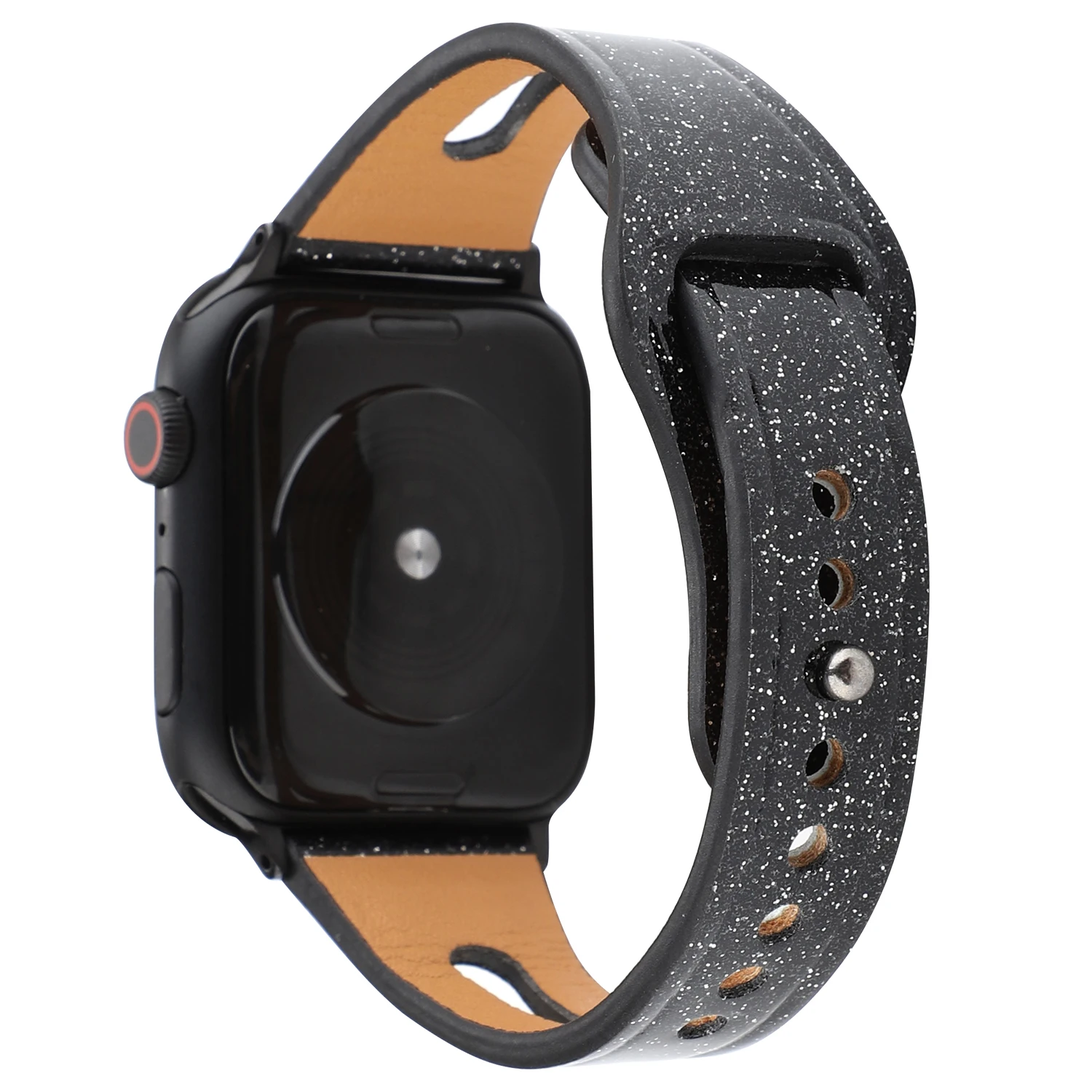 40 мм 44 Блестящий Leater ремешок для iWatch SE 6 5 4 Сияющий браслет Loop Apple Watch Band 38 42 3 2 1 Correa |