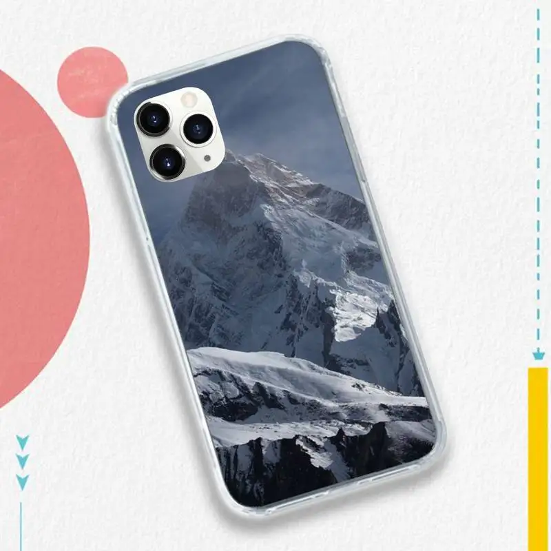 

Black white Mountain Pine Tree Forest pattern high quality Phone Case for iPhone 11 12 pro XS MAX 8 7 6 6S Plus X 5S SE 2020 XR