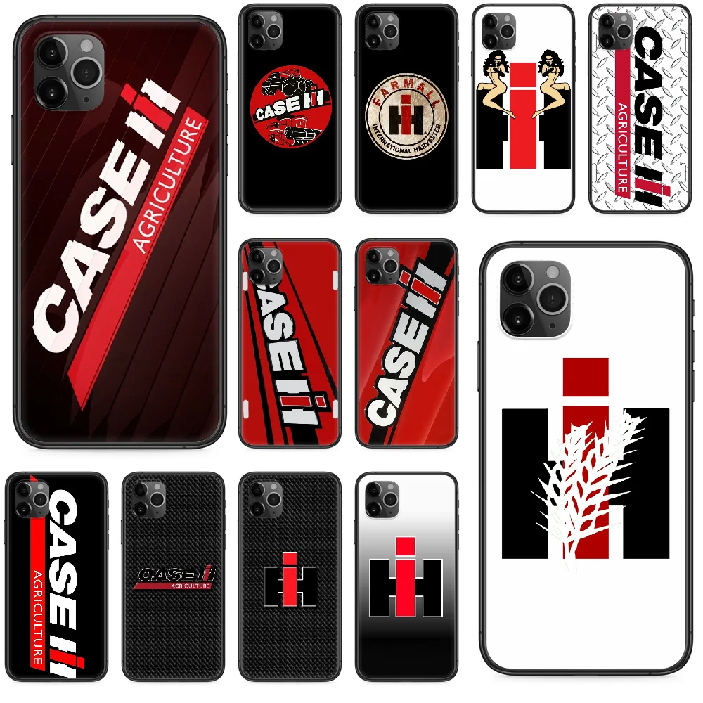 

CASE IH Tractor Phone case For iphone 4 4s 5 5S SE 5C 6 6S 7 8 plus X XS XR 11 PRO MAX 2020 black shell 3D cover pretty back