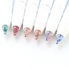 Милые Цветные Пластиковые Гелевые Ручки Domikee для школьников в Корейском стиле, 2 цвета, гелевые ручки для детей, художественные канцелярские принадлежности 0,5 мм