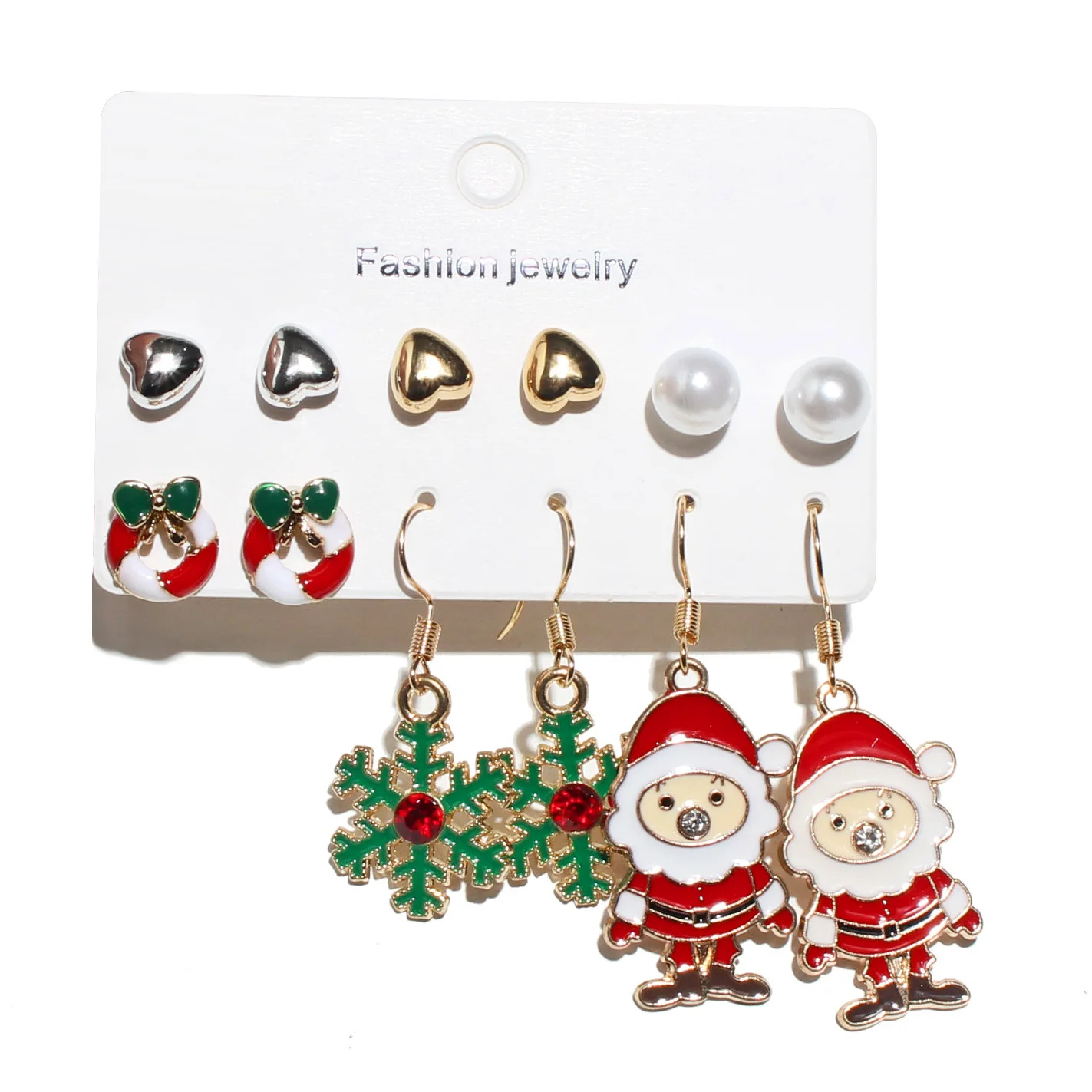 

Christmas Elk Christmas Tree Bell Earrings Set Wholesale
