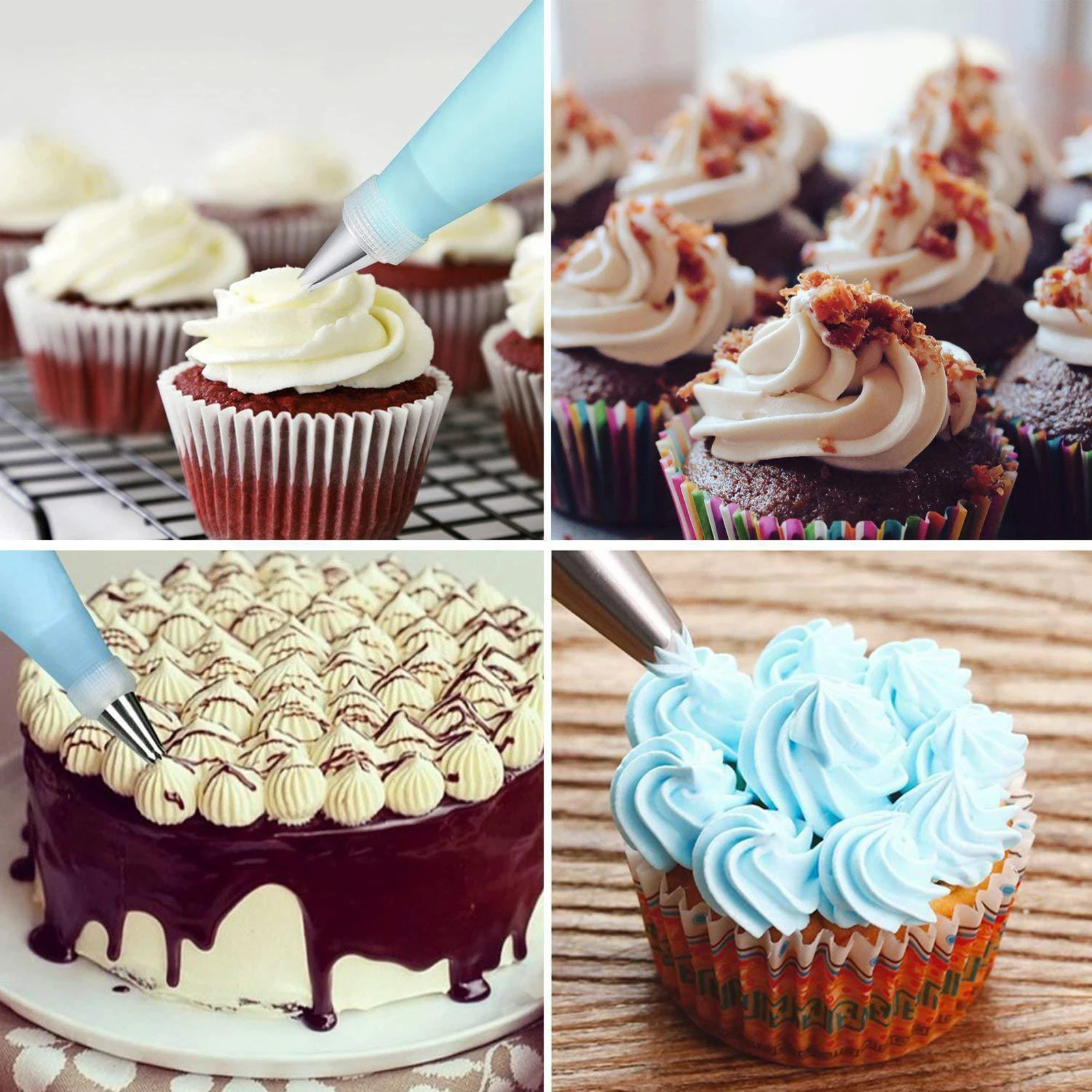 

72Pcs Cake Decorating Supplies Kits Decorating Sets Baking Supplies with Icing Tips/Pastry Bags/Icing Smoother/Piping Nozzles