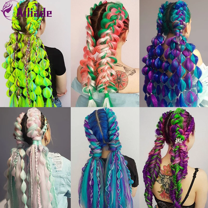 AILIADE 24 дюйма Джамбо косы длинные Омбре синтетические плетеные волосы Kanekalon