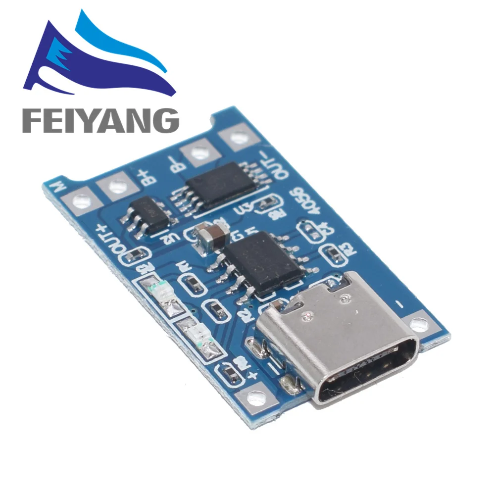 1 шт. type-c/Micro USB 5 В 1A 18650 TP4056 модуль зарядного устройства для литиевых батарей зарядная плата с защитой двойные функции 1A li-ion