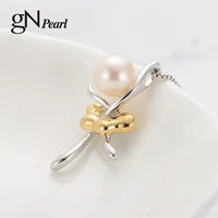 gn pearl pendants necklaces 925 sterling silver natural freshwater ballerina dance girl 7 8mm pearls chain gnpearl jewelry
