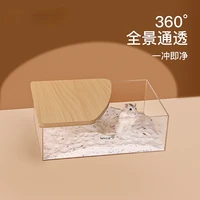hamster bathroom djungarian hamster toilet basin bath sand bath room urinal transparent acrylic sand bath basin supplies