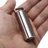 new 2020 mini waterproof capsule seal bottle stainless steel outdoor survival pill box container capsule pill bottle tank